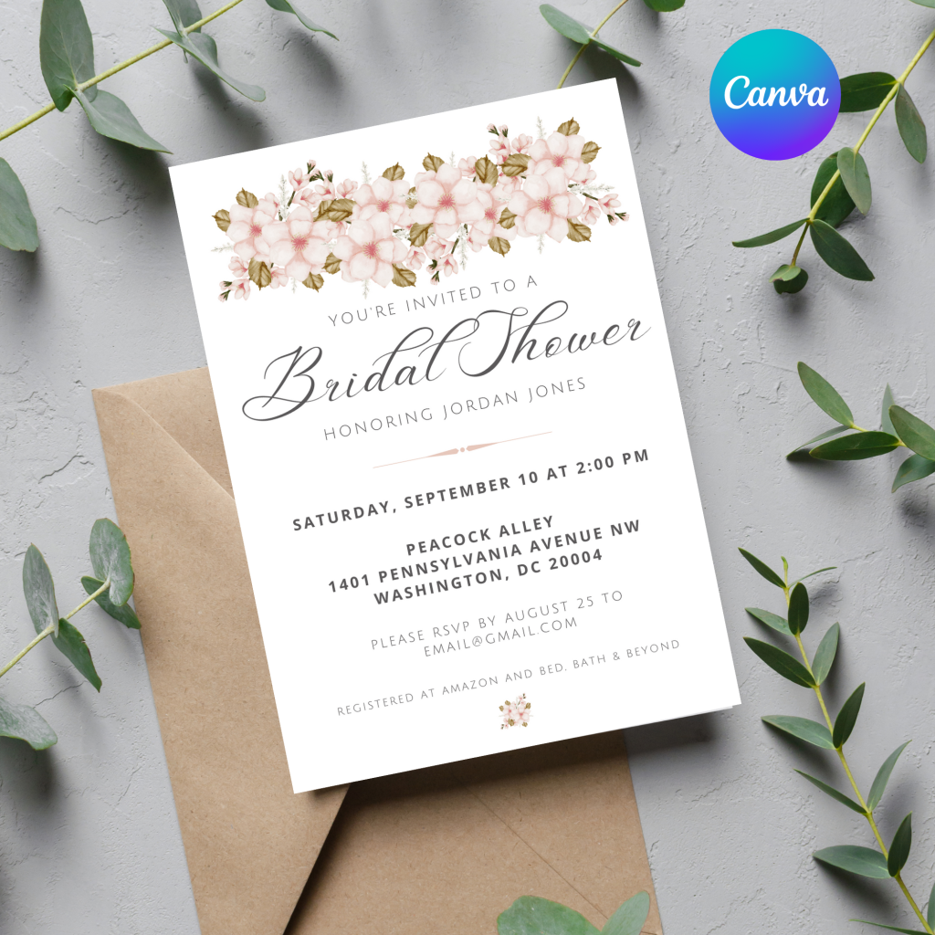 Cherry Blossom Bridal Shower Invitation | Gold Standard Weddings