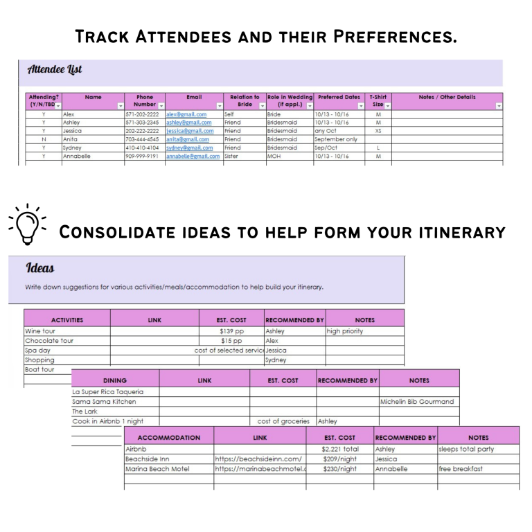 Bachelorette Party Planner | Gold Standard Weddings