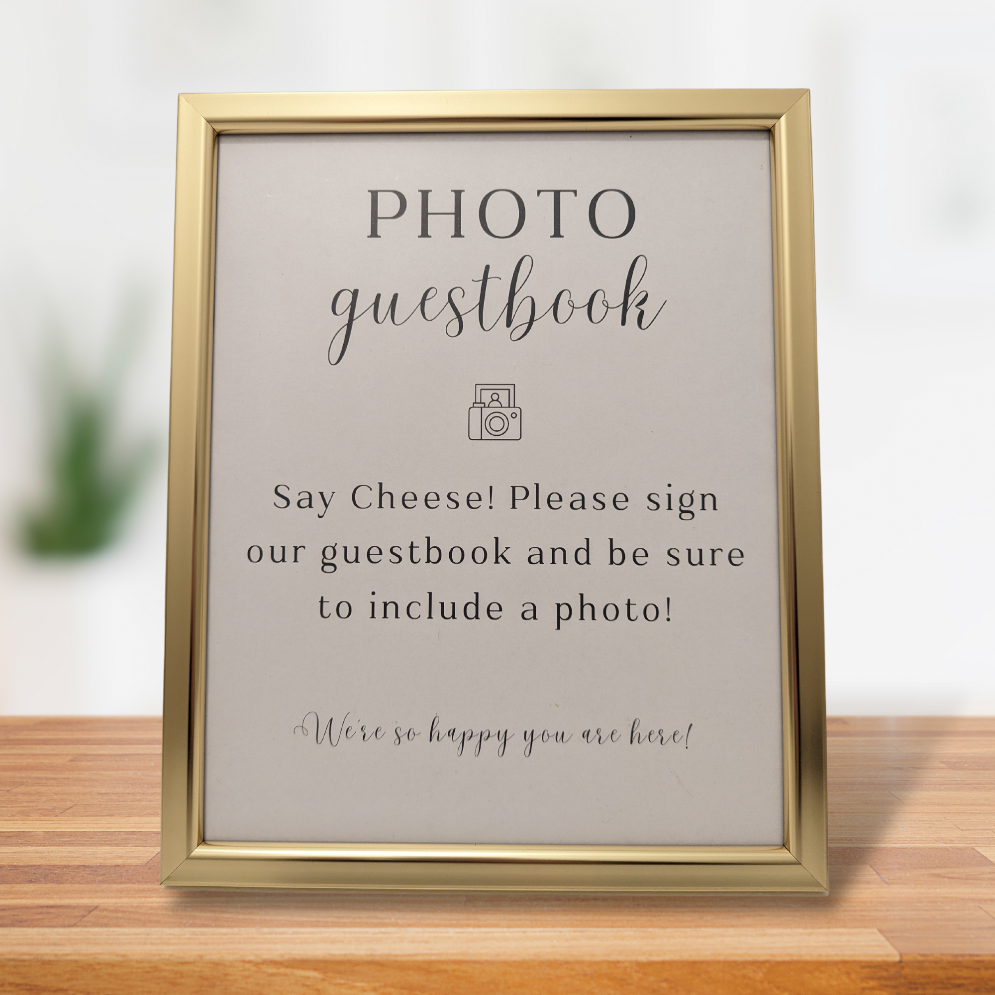 minimal photo guestbook sign