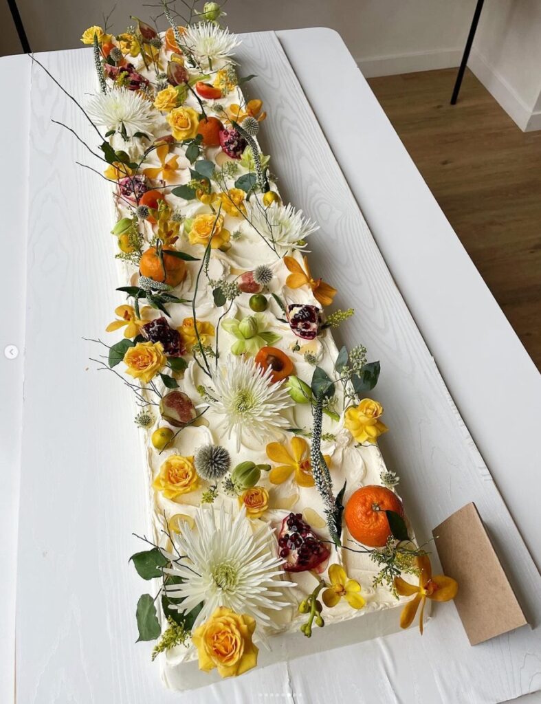 Giant sheet cake from Julia Gallay/Gallz Provisions